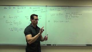 Calculus 1 Lecture 21 Introduction to the Derivative of a Function [upl. by Mauldon]