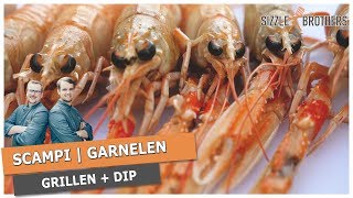 Scampi grillen  Garnelen grillen [upl. by Ainival]