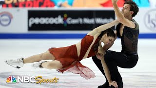 Laurence Fournier Beaudry and Nikolaj Sorensen take bronze  Skate America  NBC Sports [upl. by Aisekal875]