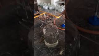 How to prepare sulfuric acid 🤔🤔 chemicalcompound chhogadatara experiment chemist science [upl. by Baptist]