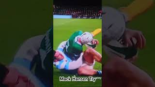 Mack Hansen try Ireland vs Argentina 24 [upl. by Trahern660]