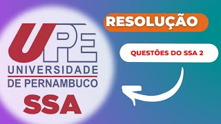 Resolução de questões da UPE  SSA 2 [upl. by Jamnes]