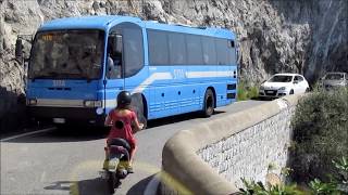 Bus Ride on the Spectacular Amalfi Coast of Italy [upl. by Cleland]