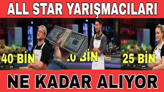 Masterchef all star yarışmacıları kim ne kadar para alıyor [upl. by Hedwiga]