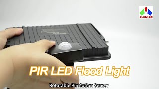 high lumen outdoor pir led flood light 30w remote control [upl. by Hackney]