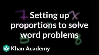 Setting up proportions to solve word problems  7th grade  Khan Academy [upl. by Feodora403]