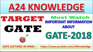 GATE 2018 Important Detail • GATE Admit CardExam DateExam ProcessOnline Form [upl. by Aihcrop]