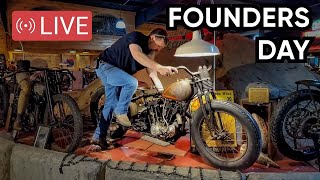 Its Founders Day Follow along as we start some of the RAREST bikes in the world LIVE [upl. by Artenal]