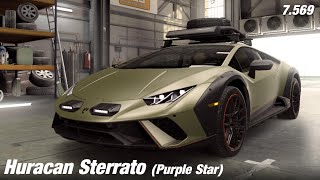 CSR2  Huracan Sterrato Purple Star • tune amp shift pattern • 7569 [upl. by Koerlin]