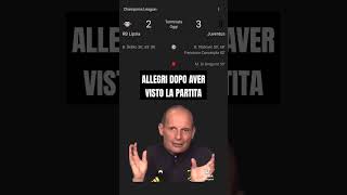 Allegri dice la sua su LipsiaJuventus championsleague juventus allegri calcio shortvideo [upl. by Turrell]