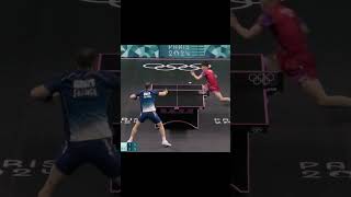 Simon Gauzy vs Tomokazu Harimoto best point paris2024 simongauzy tomokazuharimoto tabletennis [upl. by Riddle]