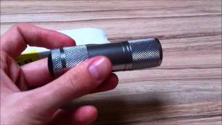 Review 30 Lumens Super Bright 9 LED Flashlight Lamp Camping Torch Head [upl. by Zarah]