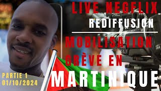 01102024 PARTIE 1 LE R🚩 EN DIRECTE DE LA GRÈVE EN MARTINIQUE CONTRE LA VIE CHÈRE🍿… [upl. by Grous]