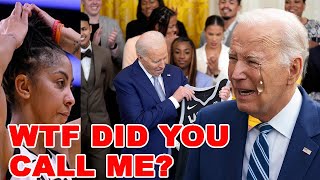 Joe Biden EMBARRASSES himself as WNBA champ Aces visit The White House His BRAIN BREAKDOWN again [upl. by Okwu]