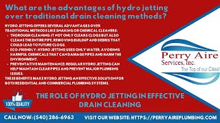 What are the advantages of hydro jetting over traditional drain cleaning methods [upl. by Ythomit]