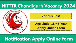 NITTTR Chandigarh Jobs 2024  Jobs in Chandigarh naviclasses [upl. by Hanshaw]