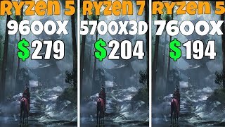 Ryzen 5 9600x vs Ryzen 7 5700x3d vs Ryzen 5 7600x  Test in 5 games [upl. by Matthaeus]