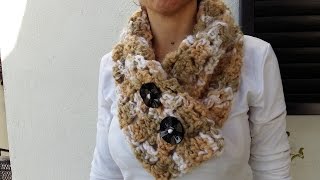 DIY TUTORIAL BUFANDA A CROCHET SCARVES TO CROCHET [upl. by Ynattir]