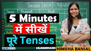 5 Minutes में सीखें पूरे TENSES  TENSES IN ENGLISH GRAMMAR  NIMISHA BANSAL [upl. by Dave]