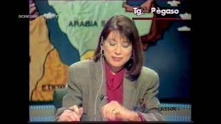 RaiDue  Tg2 Pegaso 21 Gennaio 1991 con Lorenza Foschini HD [upl. by Iorgos946]