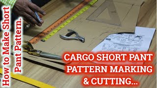 CARGO SHORTS PANTS PATTERN MAKINGHow to Make Short Pant Pattern [upl. by Archibold531]