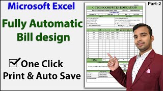 How to create GST tax invoice in Excel One Click Auto Print And Auto Save for Limited Company [upl. by Bouton]