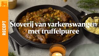 Stoverij van varkenswangen met truffelpuree [upl. by Ecnarepmet]