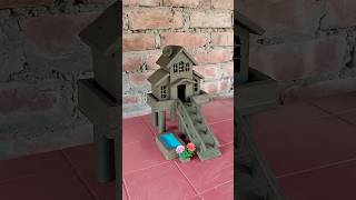 Beautiful miniature clay house making with swimming pool 🏠🌊  clayhouse mudhouse craft [upl. by Jennee]