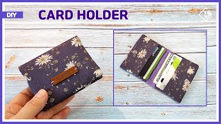 DIY Easy Card Holder  Mini Card Wallet  sewing tutorial Tendersmile Handmade [upl. by Hylan]