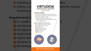 Virtual Assistant 101 Job Responsibilities and MustHave Requirements  Virtual Assistant Jobs [upl. by Jehiah]