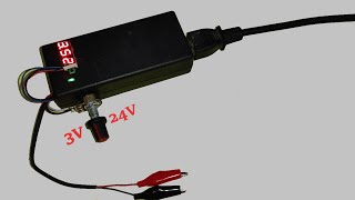 Turn any laptop fixed voltage Adapter to variable voltage adapter 3V  24V [upl. by Koran]