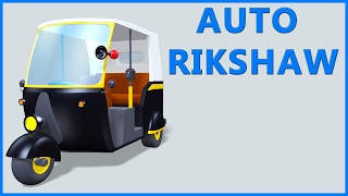 Auto Rickshaw Video  Tuk Tuk  Cartoon Animation  Kids Rhymes amp Poems [upl. by Corena]