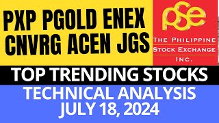 STOCK MARKET PXP  PGOLD  ENEX  CNVRG  ACEN  JGS  PSE TECHNICAL ANALYSIS [upl. by Asiluj754]