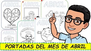 Portadas del mes de abrilDESCARGA GRATUITA Profe Ángel [upl. by Nauqit]