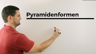 Pyramidenformen Volumen Oberfläche Grundfläche Mantel Körper Mathe by Daniel Jung [upl. by Bosson307]