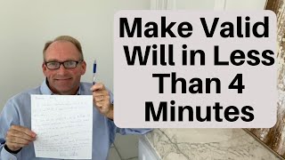 How To Make a Valid Will In Less Than Four Minutes [upl. by Cicily777]