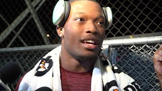 Jovantae Barnes Interview  Oklahoma 27 Auburn 21 [upl. by Toombs]