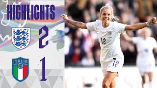 England 21 Italy  Rachel Daly Brace Makes It Two Wins From Two  Highlights [upl. by Forrest147]