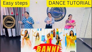 LEARN DANCE  EASY STEPS abhilashadancestudio learndance dancetutorial BANNI SONG [upl. by Leizahaj387]