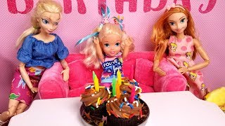 Elsas BIRTHDAY  Special guests  Elsa amp Anna toddlers  party  pinata  Barbie  cake  gifts [upl. by Goodman]