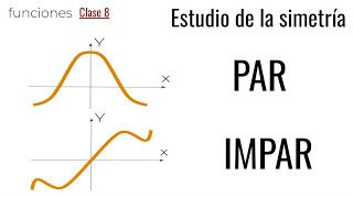 FUNCIÓN PAR FUNCIÓN IMPAR Simetrías de una función [upl. by Lienahs]