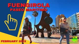 Fuengirola Paseo Maritimo Walking Tour February 2022 Malaga Costa Del Sol Spain 4K [upl. by Cicely]