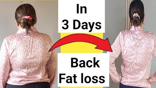 3 DAYS CHALLENGE TO REDUCE BACK FAT BRA FAT UPPER BACK FAT SIDE BACK FAT NO EQUIPMENT BACK WORKOUT🔥 [upl. by Iatnohs]