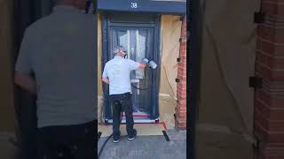 Spray Painting with Ultrimax UPVC Pro  PVC Paint RAL 7016 Anthracite Grey In Action [upl. by Stanislas]