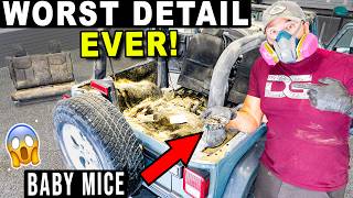 I Spent 18 Hours Cleaning The DIRTIEST Jeep Ever [upl. by Lawler]