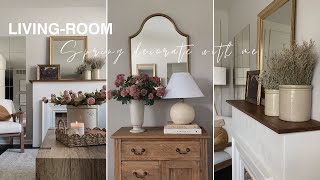 Spring Decorate With Me 2024  Livingroom Decor for Spring Time  Thrift finds  Aesthetic Neutral [upl. by Miranda]