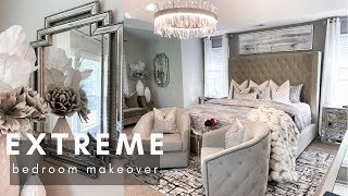 EXTREME Bedroom Makeover  DIY Wall Decor on a Budget  aesthetic bedroom transformation [upl. by Hulburt]