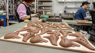 Process of Making Ocarina with Clay Korean Instrument Factory [upl. by Davita]