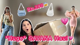 HUGESAVANA Weekend Sale Haul😍Starting At Rs290😱Try on HaulParty dressesjeansbagsearrings [upl. by Pickar]