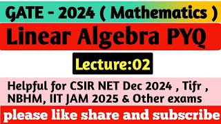 GATE 2024 paper solution  Linear Algebra csirnetmathematics [upl. by Umeh301]